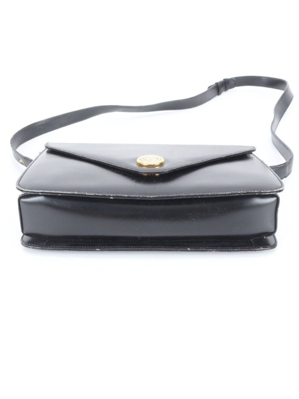 ★SOLD★ Gucci Vintage Leather 2-Way Shoulder Bag Crossbody Hand Black - Picture 5 of 10